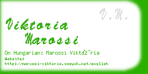 viktoria marossi business card